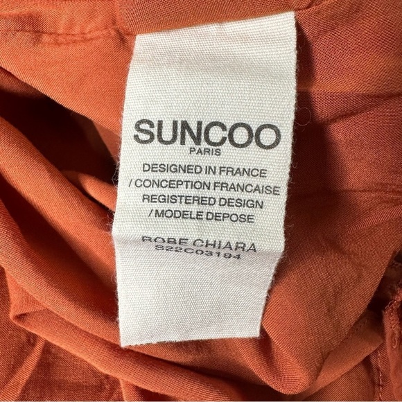 SUNCOO Chiara Eyelet Collared Dress-Terracotta. Size T3, Large - Picture 10 of 11